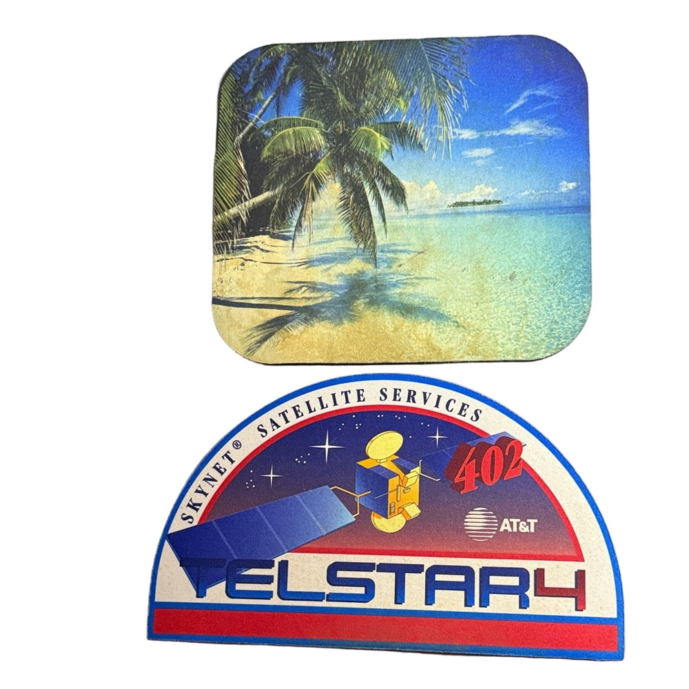 Tropical Beach Mouse Pad and Telstar4 Mouse pad combo